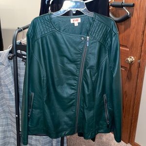 Teal Moto jacket 3x